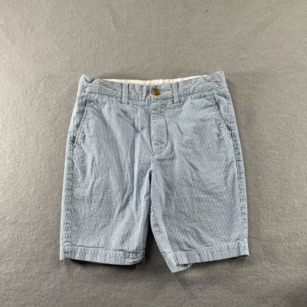 Crewcuts Shorts Boys Size 10 Blue White Seersucker Adjustable Waist Stanton